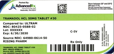 Tramadol HCl 50mg #30 (Tramadol HCl 50mg 80425 0588 02)